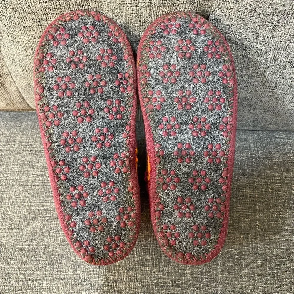 Garnet Hill Kids Boiled Wool Owl Slipper Boots Size 12